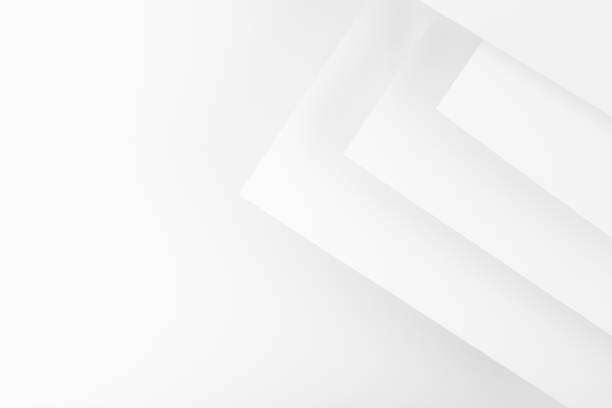 istock White abstract background with lines and corners in futuristic geometric style, backdrop for  advertising, design, card, poster, text, flyer, copy space, border. 1486163977