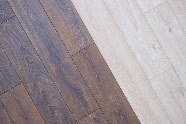 istock Wooden texture background with stripes, board parquet 1486171118