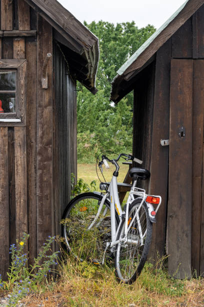 istock Parked bike on the grass 1486172124