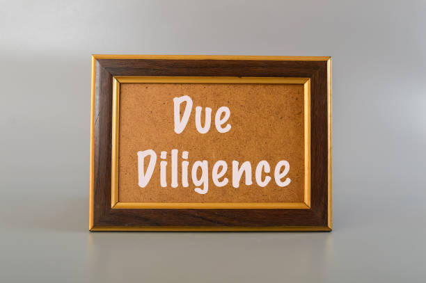 istock Brown frame written with DUE DILIGENCE.Due diligence refers to the process of conducting a thorough investigation and analysis of a company or investment opportunity before entering into a business transactio 1486173737
