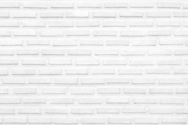 istock White grunge brick wall texture background for stone tile block painted in grey light color wallpaper modern interior and exterior and room backdrop design. Simple seamless pattern grid for backdrop. 1486180422