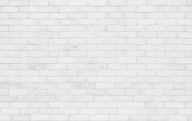 istock White grunge brick wall texture background for stone tile block painted in grey light color wallpaper modern interior and exterior and room backdrop design. Simple seamless pattern grid for backdrop. 1486180435