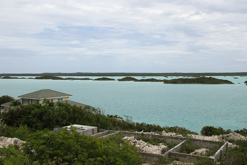 Typical landscape on the island of Providenciales, Turks and Caicos Islands