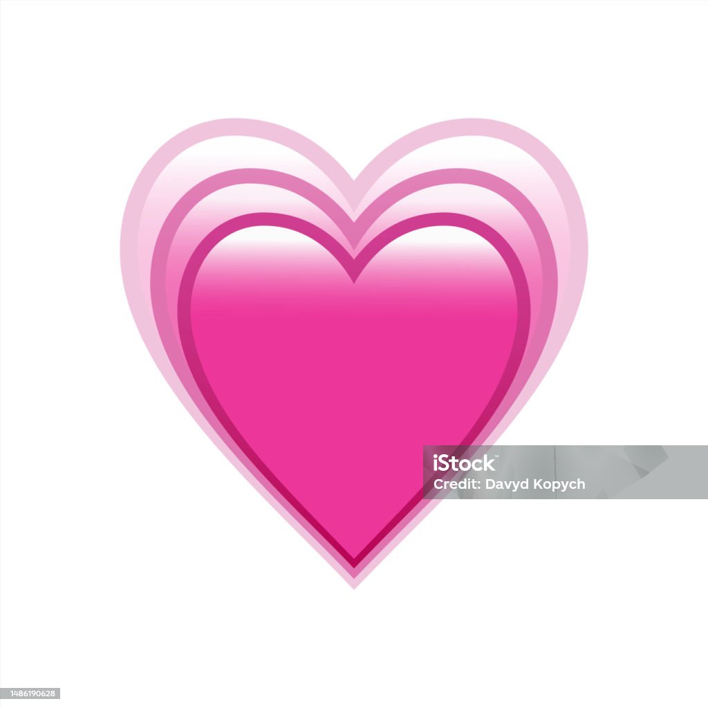 Corazon Rosa Triple Ilustración de Emoji Vectorial De Corazón Triple Vector y más Vectores ...