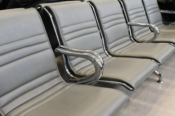 istock Waiting room in airport terminal. 1486197322