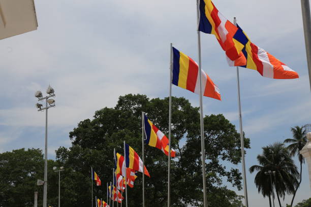 istock International Buddhist flags on line 1486198612