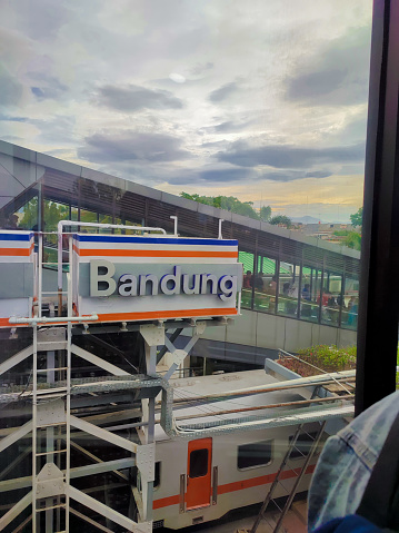 Bandung is one of the cities in Indonesia that is liked by many people. The city is cold, serene, and comfortable.  This photo is located at Bandung train station. We will take the train leaving the city of bandung.