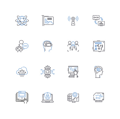 Wunderkinds outline icons collection. Genius, Prodigy, Talent, Young, Achievers, Phenoms, Future vector and illustration concept set. Brilliance,Savant linear signs and symbols