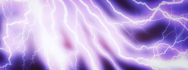 istock Abstract blue lightning background shining in the dark 1486204838