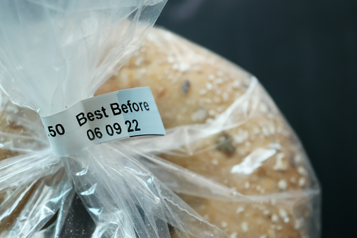 expiry date on a bread packet .