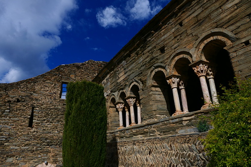 Columns with carved capitals, Priory of Serrabone, Pyrénées-Orientales