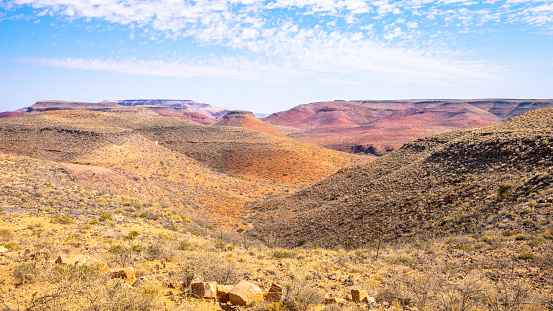 Namibia, Hardap region, Namib Desert East of the Namib Naukluft National Park towards Sossusvlei, Zaris pass.  Horizontal.