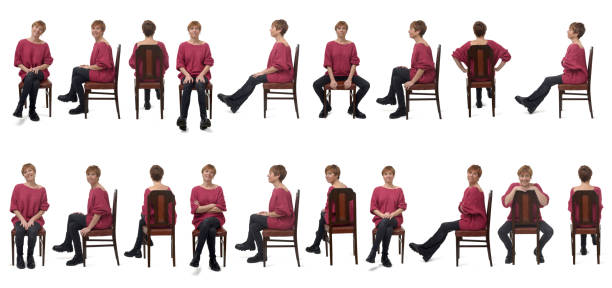 istock Group of same woman on white background 1486229410