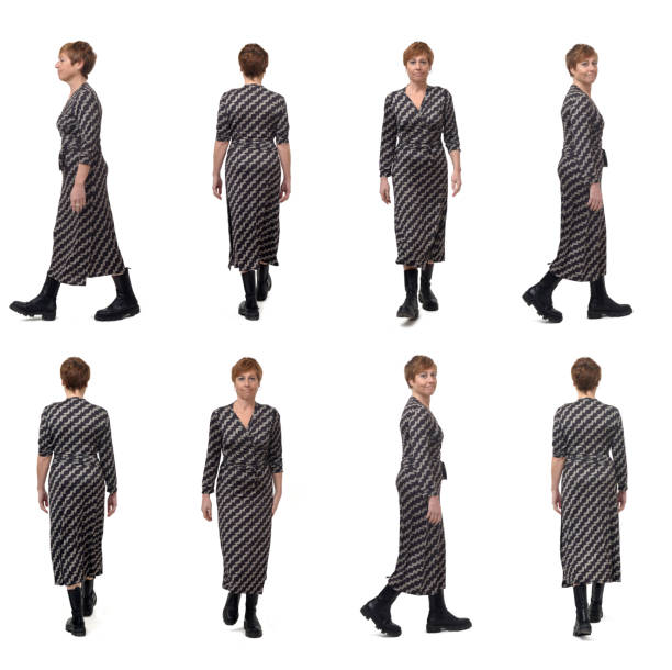 istock Group of same woman on white background 1486229464