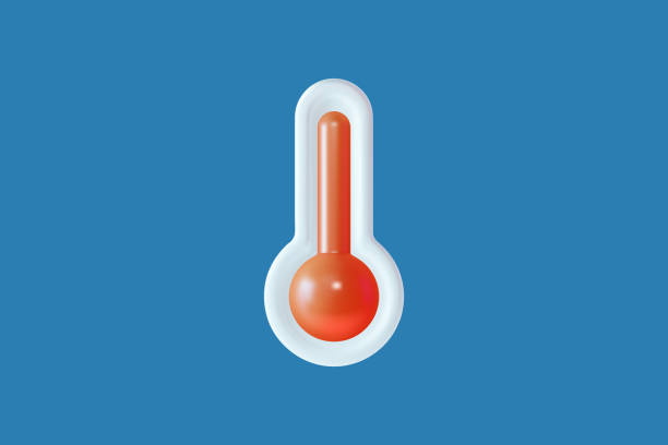 3d 건강 관리 개념 plasticine 만화 스타일 온도계 측정 열. 벡터 - backgrounds body care thermometer degree stock illustrations
