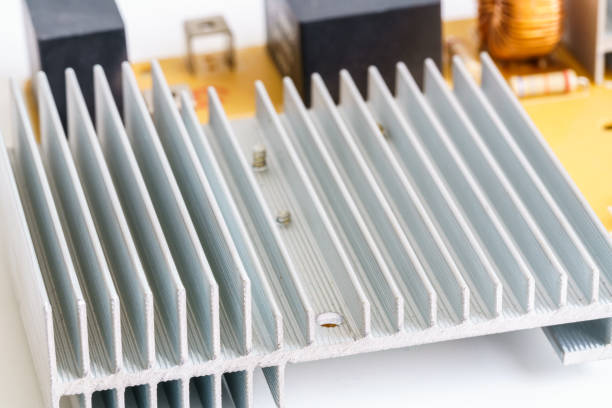 istock Computer motherboard - aluminum heatsink 1486249989