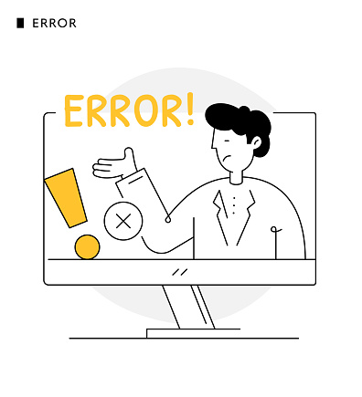 Technical Difficulties Ahead Computer Error Illustration Stock ...