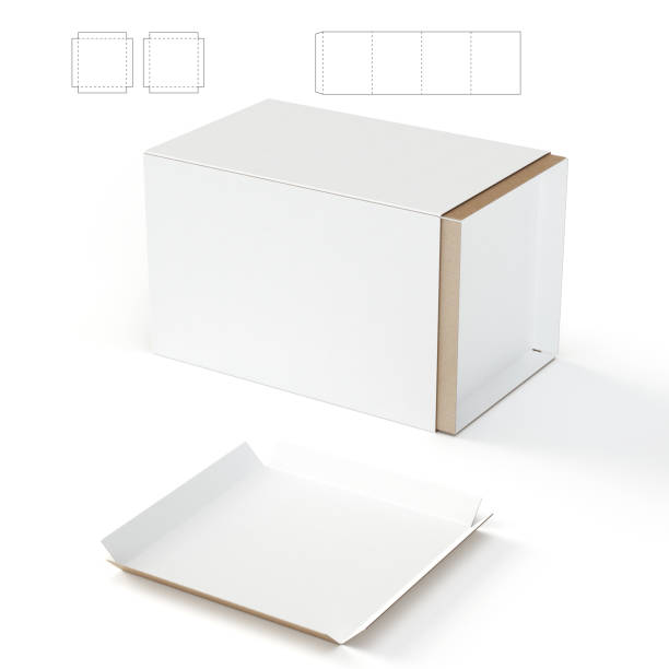 istock Tube Box with Blueprint Drawing 1486250163