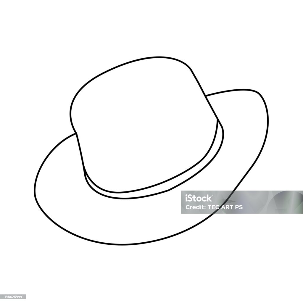 Hat Only Line Hat Line Design Stock Illustration - Download Image Now - Design ...