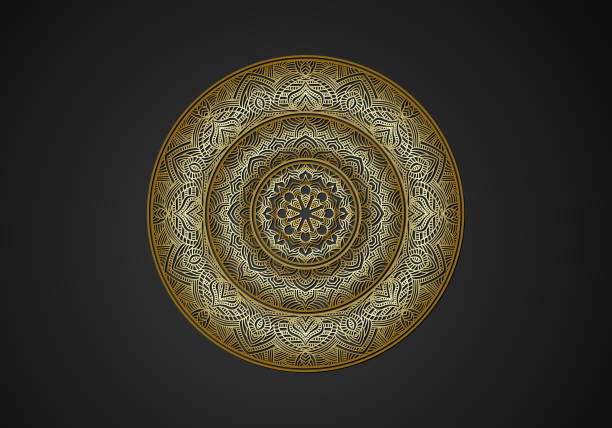 istock Luxury mandala background ornamental, arabesque style With Golden Arabesque Pattern Style. Decorative Mandala Ornament For Print 1486254463