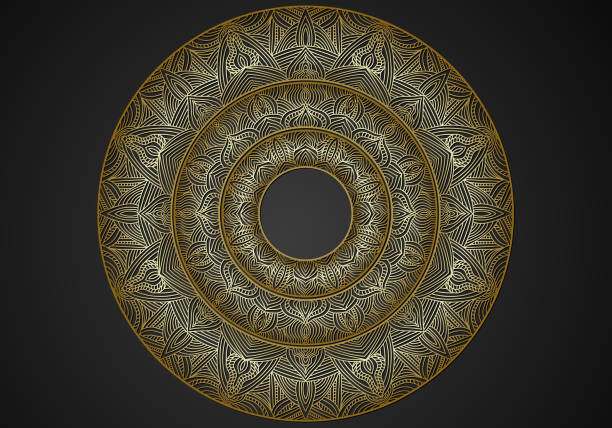 istock Luxury mandala background ornamental, arabesque style With Golden Arabesque Pattern Style. Decorative Mandala Ornament For Print 1486256056