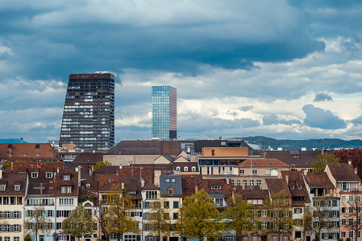 Panoramic view of Basel city, Switzerland