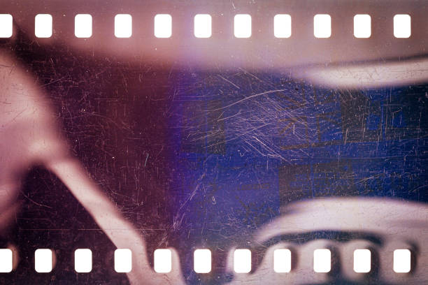 istock Dusty and grungy 35mm film texture or surface 1486275515