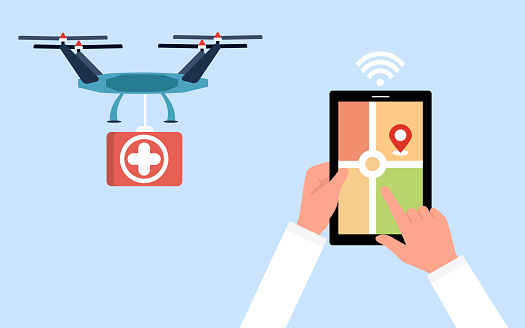 Drone with first aid kit medical service Contactless Delivery First Aid Kit