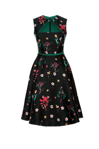 istock Summer silk floral dress on a white background. 1486286501