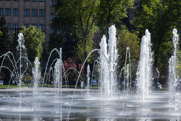 istock Fountains on Freedom square in Kharkiv city 1486286730