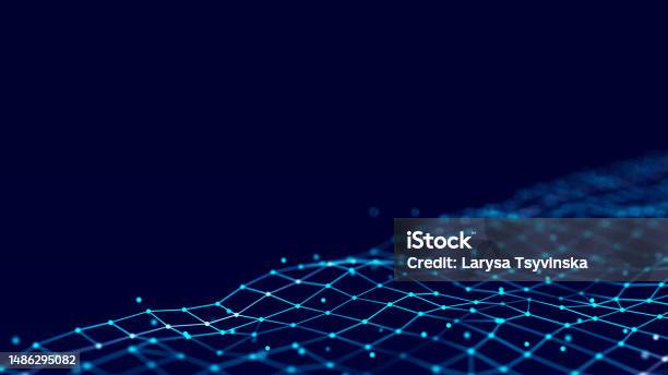 Abstract Data Particles The Flow Of Particles In A Dynamic Wave Data Visualization Abstract ...