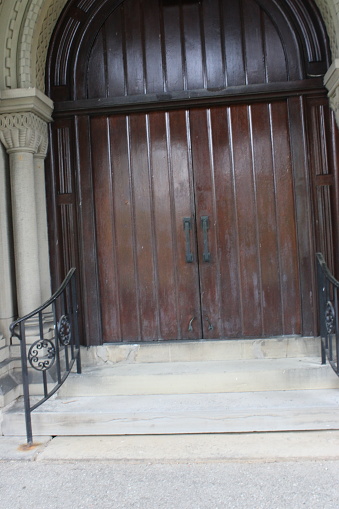 photo of a brown door