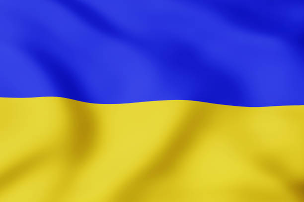 istock State flag of Ukraine fluttering in the wind 1486299033