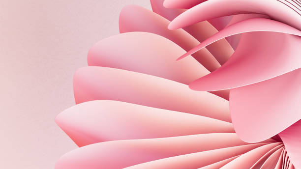 istock abstract floral background, 3d rendering of pink petals 1486302440