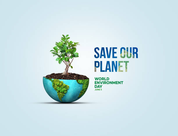 journée mondiale de l’environnement 2023 3d concept - questions environnementales photos et images de collection