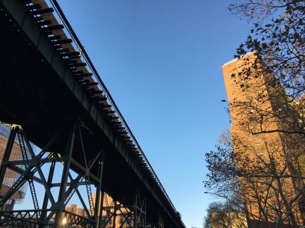 istock Elevated subway tracks opposite public housing along Broadway in Harlem 1486305939