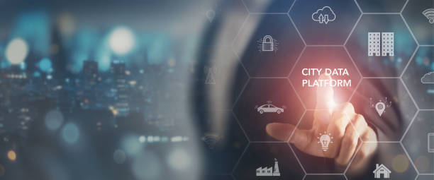 City data platform cocept. The platform enables smart city planning, public safety management. Provide insights into urban infrastructure and services, allowing cities to identify areas of improvement