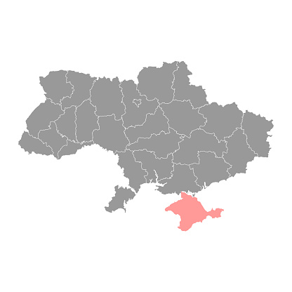 Karte Der Autonomen Republik Krim Provinz Der Ukraine