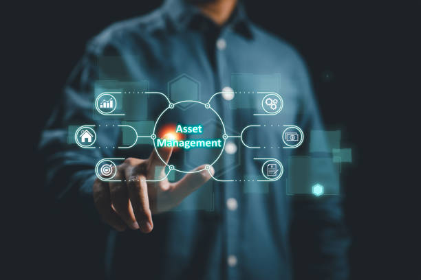istock Concept of asset management in business technology and the internet. This involves the tracking, maintenance, and optimization of various types of assets, including physical and digital resources. 1486321035