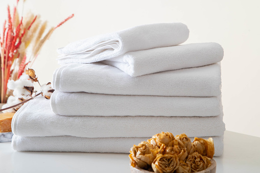 Turkish made spa towels, rose and soap and Turkish bath items