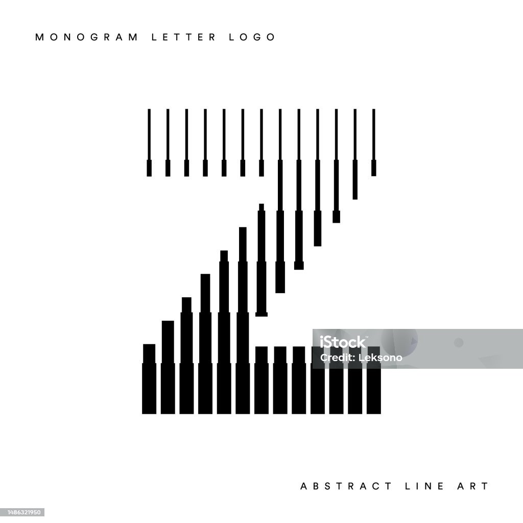 Abstract Z Monogram Letter Z Lines Abstract Modern Art Vector Illustration Stock ...