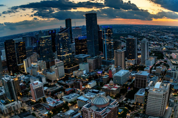 istock Above Houston at Dusk 1486322460