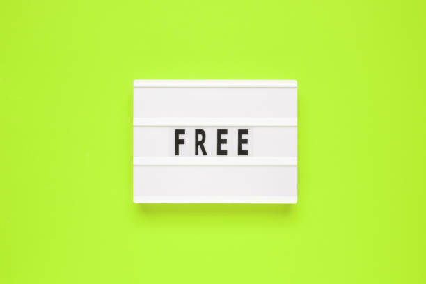 istock The word free on lightbox isolated green background. 1486323861