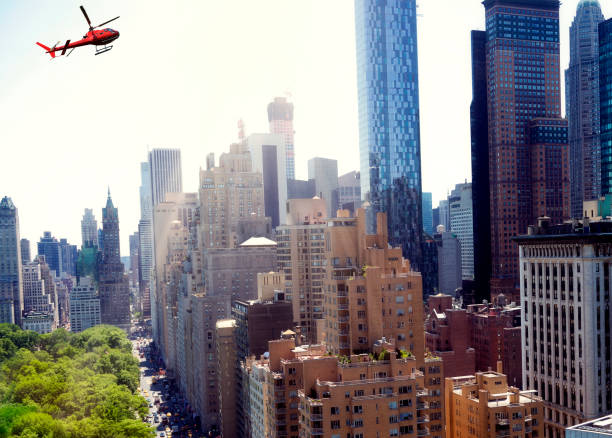 istock Helicopter tour over NYC. 1486325084