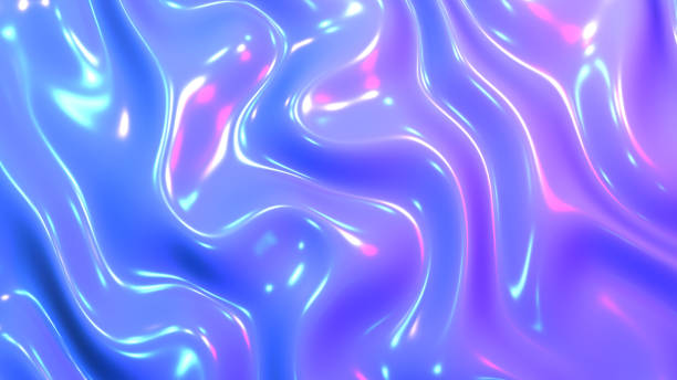 istock Purple blue plastic shiny background, latex glossy texture pattern wallpaper, 3d iillustration. 1486325818