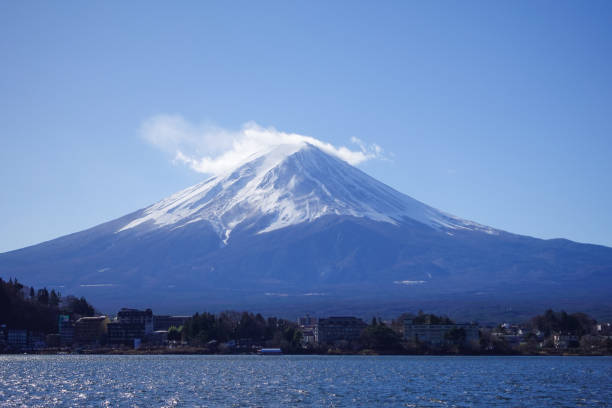istock Mount Fuji on a clear day with little clouds 1486331387