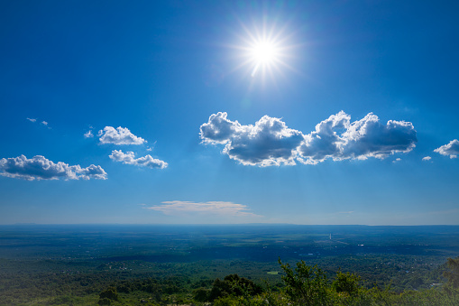 Clear blue sky, from the sierra in Merlo, San Luis