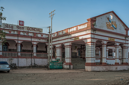 12 30 2008 Vintage Princely state Gondal Railway Station  Rajkot district Saurashtra India Asia