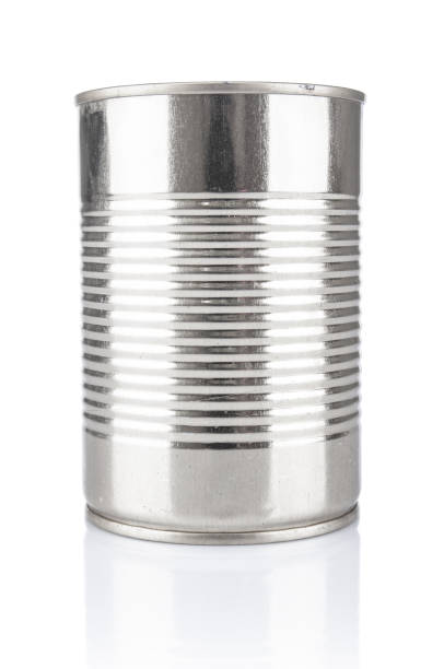 istock Tin can food close up isolated on white background 1486347383
