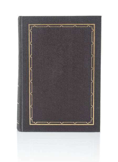 istock Book with hard brown cover close up on a white background 1486348362